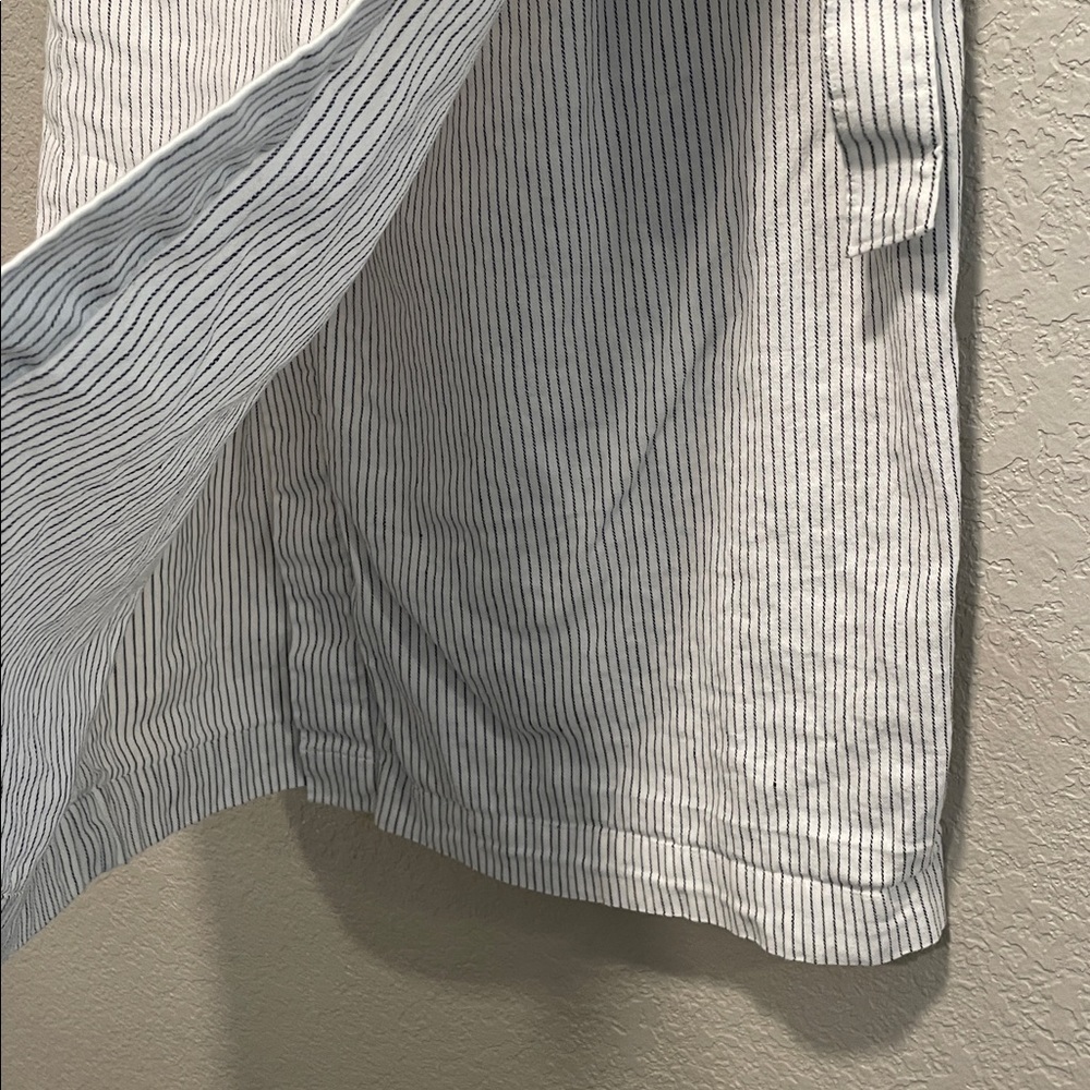 Banana Republic Striped Linen Wrap Pencil Skirt Size 10 - Picture 6 of 9